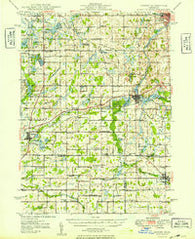 Homer Michigan Historical topographic map, 1:62500 scale, 15 X 15 Minute, Year 1949
