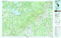 Houghton Lake Michigan Historical topographic map, 1:100000 scale, 30 X 60 Minute, Year 1983