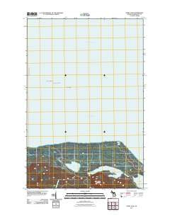 Howe Lake Michigan Historical topographic map, 1:24000 scale, 7.5 X 7.5 Minute, Year 2011