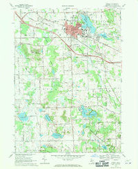 Howell Michigan Historical topographic map, 1:24000 scale, 7.5 X 7.5 Minute, Year 1968