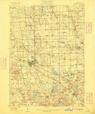 Howell Michigan Historical topographic map, 1:62500 scale, 15 X 15 Minute, Year 1909