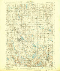 Howell Michigan Historical topographic map, 1:62500 scale, 15 X 15 Minute, Year 1909