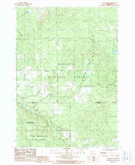 Hoxeyville Michigan Historical topographic map, 1:24000 scale, 7.5 X 7.5 Minute, Year 1987