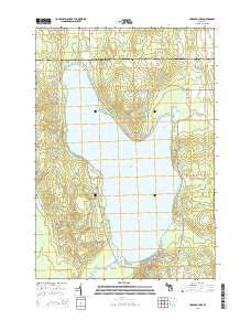 Hubbard Lake Michigan Historical topographic map, 1:24000 scale, 7.5 X 7.5 Minute, Year 2014