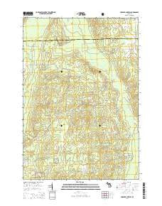Hubbard Lake SW Michigan Historical topographic map, 1:24000 scale, 7.5 X 7.5 Minute, Year 2014