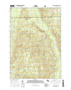 Hubbard Lake SW Michigan Current topographic map, 1:24000 scale, 7.5 X 7.5 Minute, Year 2016