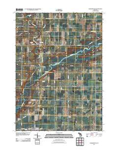 Hubbardston Michigan Historical topographic map, 1:24000 scale, 7.5 X 7.5 Minute, Year 2011