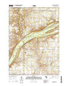 Hubbardston Michigan Historical topographic map, 1:24000 scale, 7.5 X 7.5 Minute, Year 2014