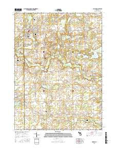 Hudson Michigan Current topographic map, 1:24000 scale, 7.5 X 7.5 Minute, Year 2016