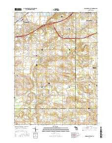 Hudsonville East Michigan Current topographic map, 1:24000 scale, 7.5 X 7.5 Minute, Year 2017