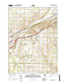 Hudsonville West Michigan Current topographic map, 1:24000 scale, 7.5 X 7.5 Minute, Year 2017