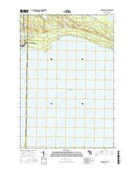 Hughes Point Michigan Current topographic map, 1:24000 scale, 7.5 X 7.5 Minute, Year 2016