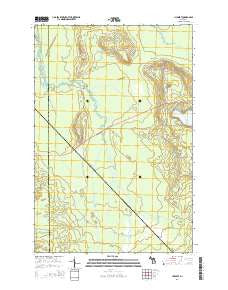 Hulbert Michigan Historical topographic map, 1:24000 scale, 7.5 X 7.5 Minute, Year 2014