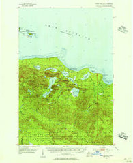 Huron Mountain Michigan Historical topographic map, 1:62500 scale, 15 X 15 Minute, Year 1954