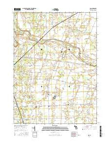 Ida Michigan Current topographic map, 1:24000 scale, 7.5 X 7.5 Minute, Year 2016