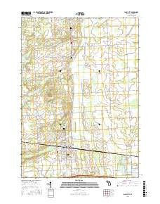 Imlay City Michigan Current topographic map, 1:24000 scale, 7.5 X 7.5 Minute, Year 2016