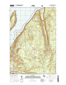 Indian Town Michigan Current topographic map, 1:24000 scale, 7.5 X 7.5 Minute, Year 2017