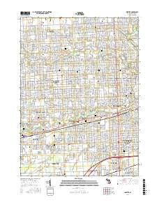 Inkster Michigan Current topographic map, 1:24000 scale, 7.5 X 7.5 Minute, Year 2017