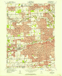 Inkster Michigan Historical topographic map, 1:24000 scale, 7.5 X 7.5 Minute, Year 1952