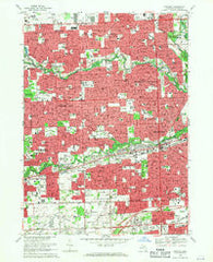 Inkster Michigan Historical topographic map, 1:24000 scale, 7.5 X 7.5 Minute, Year 1968