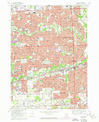 Inkster Michigan Historical topographic map, 1:24000 scale, 7.5 X 7.5 Minute, Year 1968