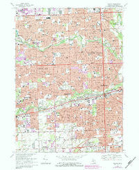 Inkster Michigan Historical topographic map, 1:24000 scale, 7.5 X 7.5 Minute, Year 1968