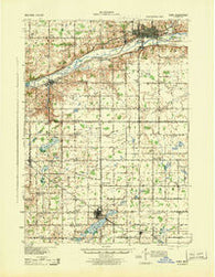 Ionia Michigan Historical topographic map, 1:62500 scale, 15 X 15 Minute, Year 1943