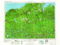 Iron River Michigan Historical topographic map, 1:250000 scale, 1 X 2 Degree, Year 1961