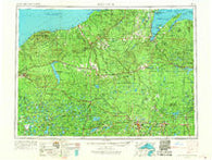 Iron River Michigan Historical topographic map, 1:250000 scale, 1 X 2 Degree, Year 1967