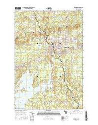 Ironwood Michigan Current topographic map, 1:24000 scale, 7.5 X 7.5 Minute, Year 2016