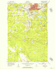 Ishpeming Michigan Historical topographic map, 1:24000 scale, 7.5 X 7.5 Minute, Year 1952
