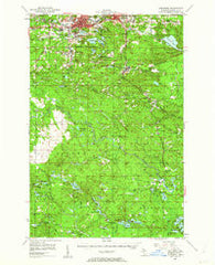 Ishpeming Michigan Historical topographic map, 1:62500 scale, 15 X 15 Minute, Year 1952