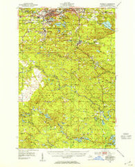 Ishpeming Michigan Historical topographic map, 1:62500 scale, 15 X 15 Minute, Year 1952