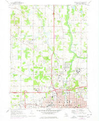 Jackson North Michigan Historical topographic map, 1:24000 scale, 7.5 X 7.5 Minute, Year 1970