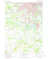 Jackson South Michigan Historical topographic map, 1:24000 scale, 7.5 X 7.5 Minute, Year 1971