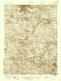 Jackson Michigan Historical topographic map, 1:48000 scale, 15 X 15 Minute, Year 1935