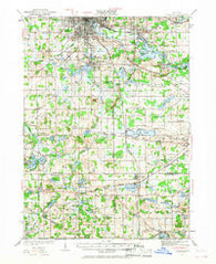 Jackson Michigan Historical topographic map, 1:62500 scale, 15 X 15 Minute, Year 1935