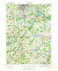 Jackson Michigan Historical topographic map, 1:62500 scale, 15 X 15 Minute, Year 1935