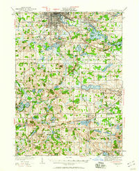 Jackson Michigan Historical topographic map, 1:62500 scale, 15 X 15 Minute, Year 1935