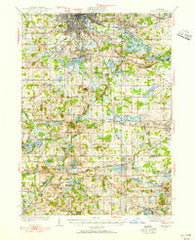 Jackson Michigan Historical topographic map, 1:62500 scale, 15 X 15 Minute, Year 1935