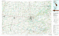 Jackson Michigan Historical topographic map, 1:100000 scale, 30 X 60 Minute, Year 1983