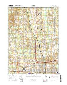 Jackson North Michigan Historical topographic map, 1:24000 scale, 7.5 X 7.5 Minute, Year 2014