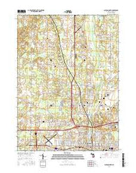 Jackson North Michigan Current topographic map, 1:24000 scale, 7.5 X 7.5 Minute, Year 2017