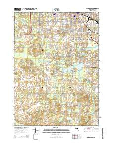 Jackson South Michigan Historical topographic map, 1:24000 scale, 7.5 X 7.5 Minute, Year 2014