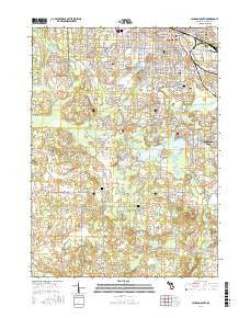 Jackson South Michigan Current topographic map, 1:24000 scale, 7.5 X 7.5 Minute, Year 2017