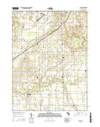 Jasper Michigan Current topographic map, 1:24000 scale, 7.5 X 7.5 Minute, Year 2016