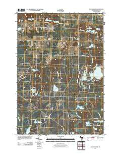 Johannesburg Michigan Historical topographic map, 1:24000 scale, 7.5 X 7.5 Minute, Year 2011