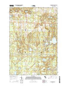 Johannesburg Michigan Historical topographic map, 1:24000 scale, 7.5 X 7.5 Minute, Year 2014