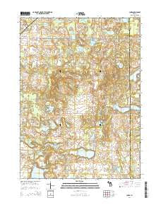 Jones Michigan Historical topographic map, 1:24000 scale, 7.5 X 7.5 Minute, Year 2014