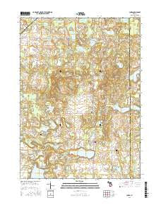 Jones Michigan Current topographic map, 1:24000 scale, 7.5 X 7.5 Minute, Year 2016